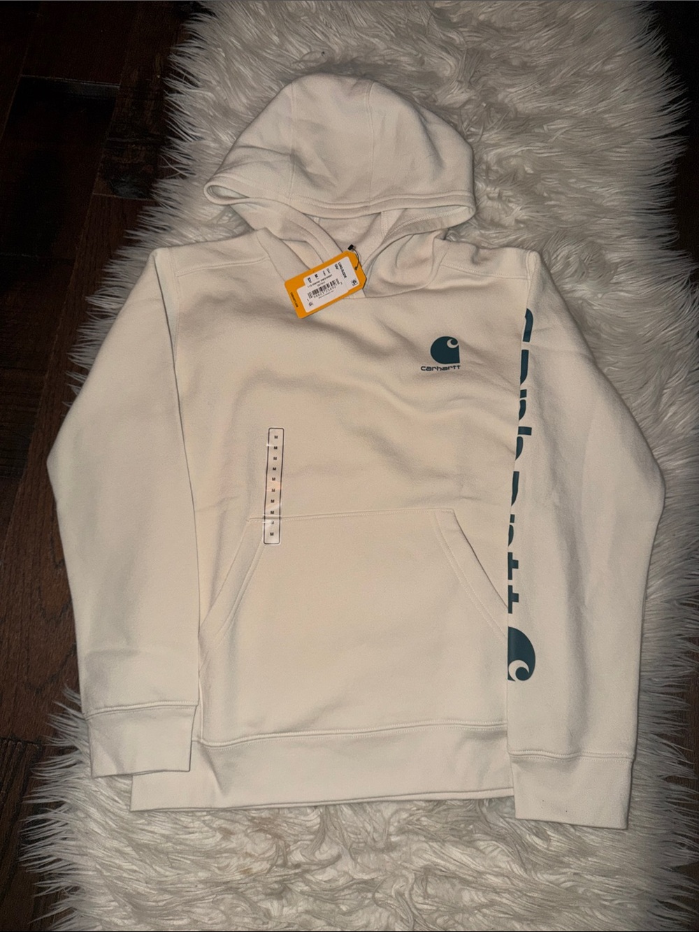 Carhartt Cream Logo Hooded Sweatshirt